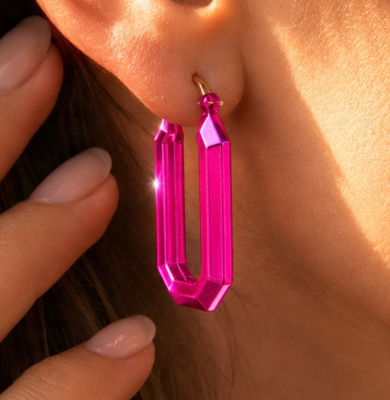 Pink Electric Hoops