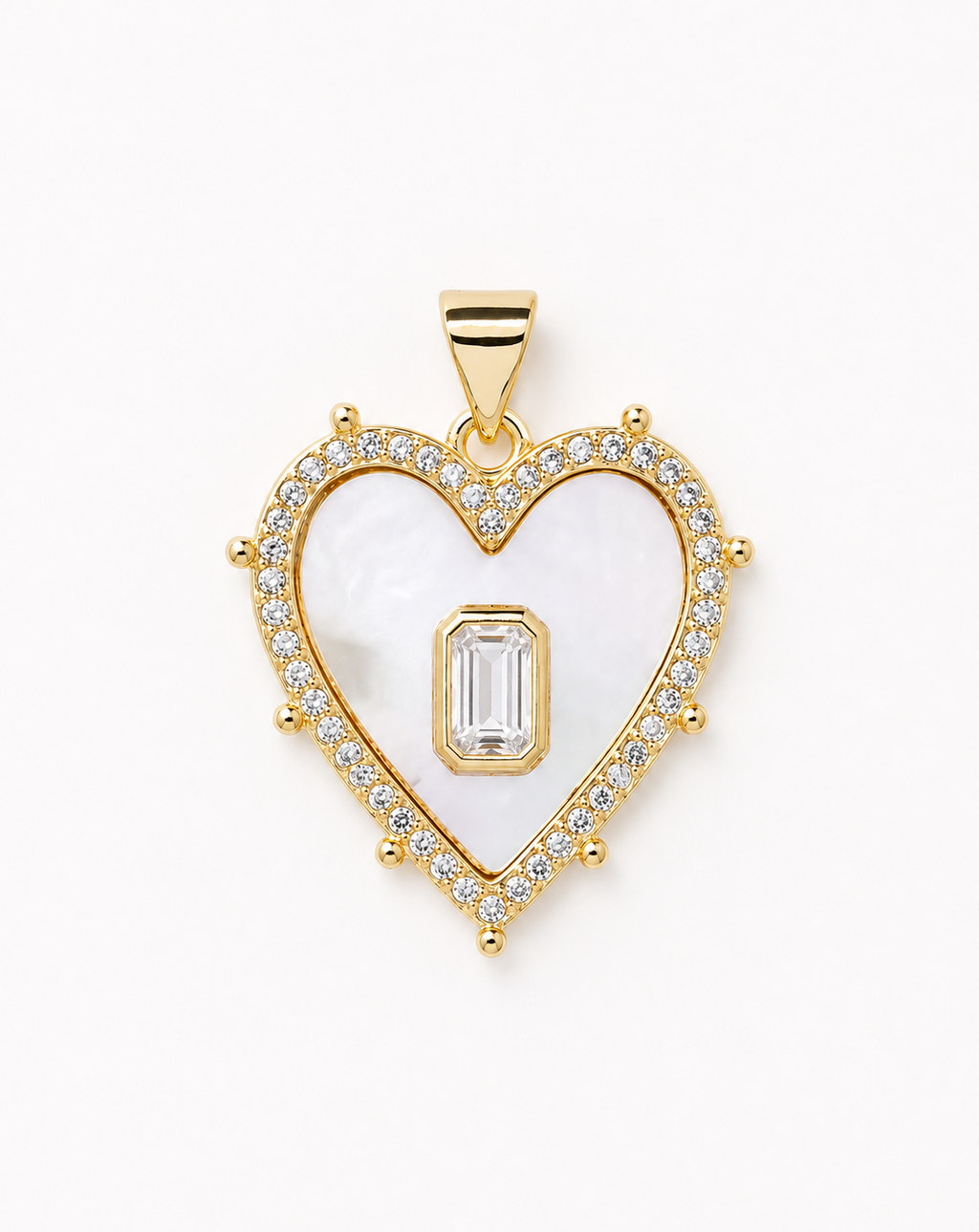 Halo Heart Charm Pendant