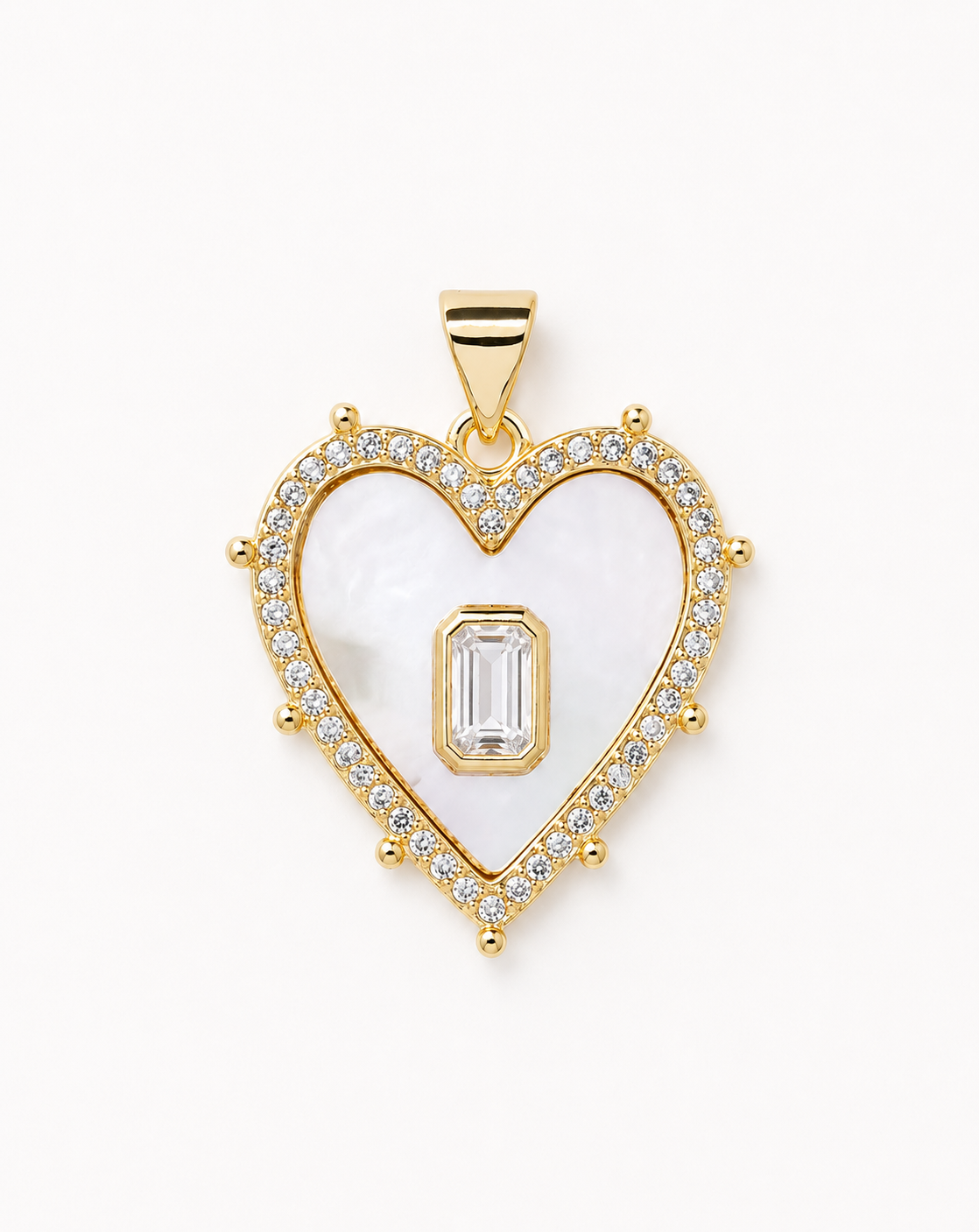 Halo Heart Charm Pendant