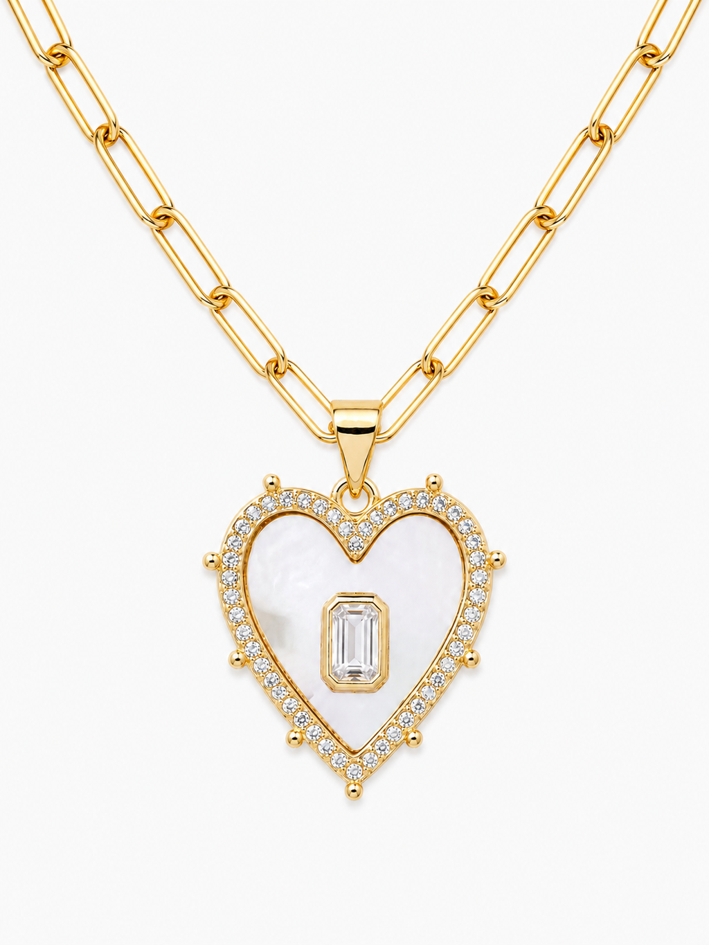 Halo Heart Charm Pendant