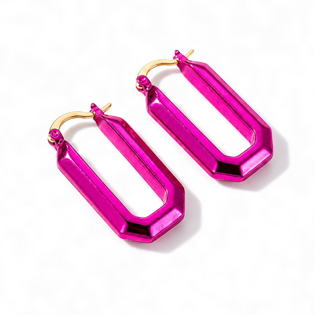 Pink Electric Hoops