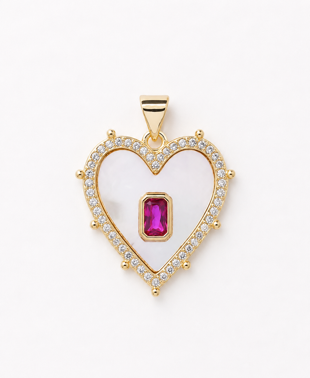 Halo Heart Charm Pendant