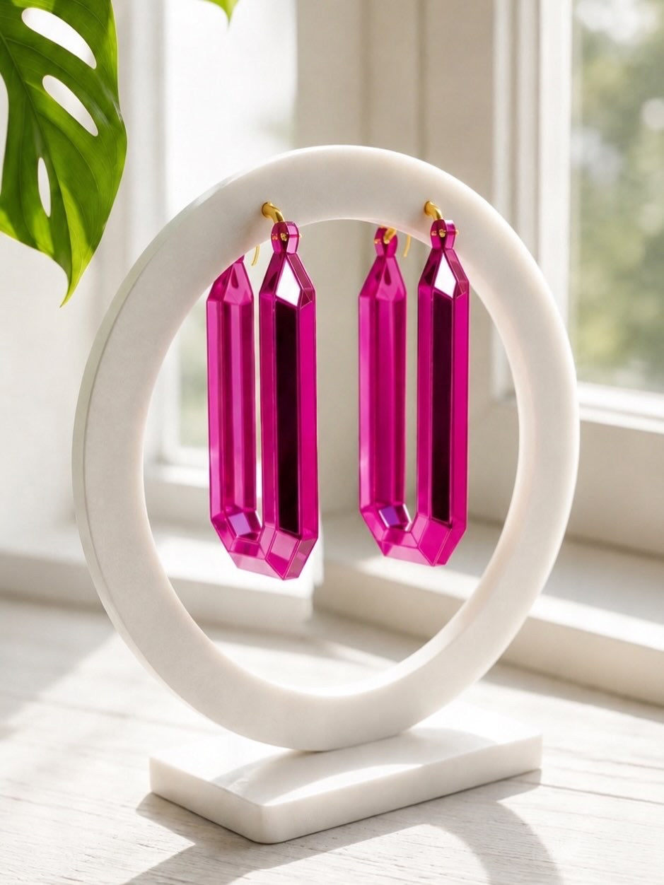 Pink Electric Hoops