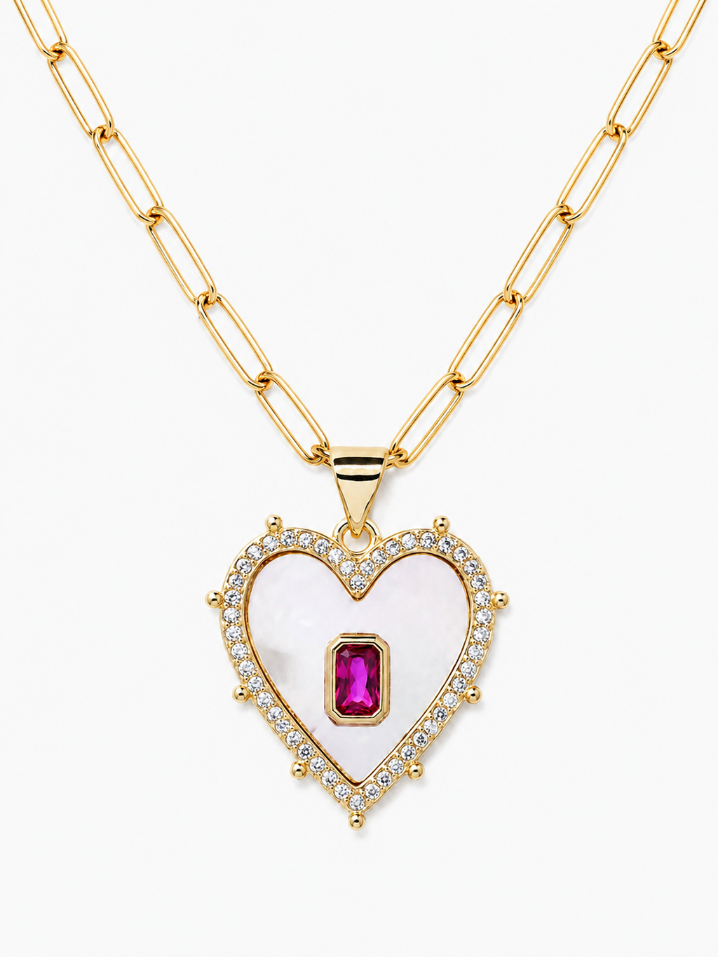 Halo Heart Charm Pendant