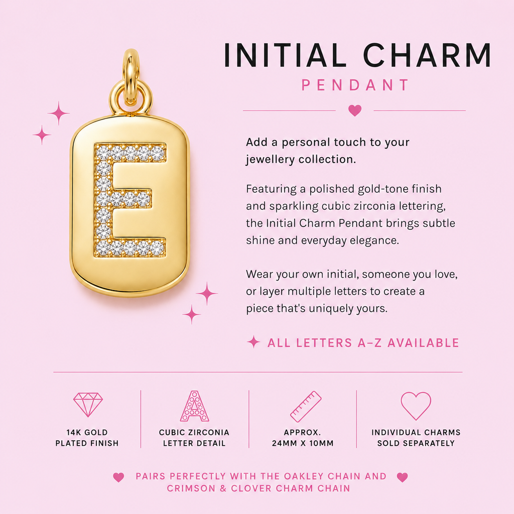 Initial Charm Pendant