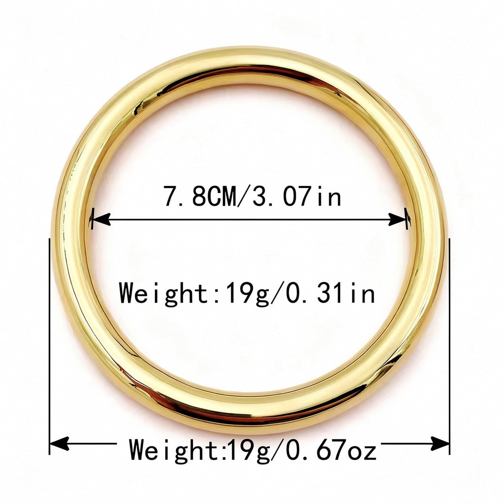 Gold bangle bracelet size and weight reference image