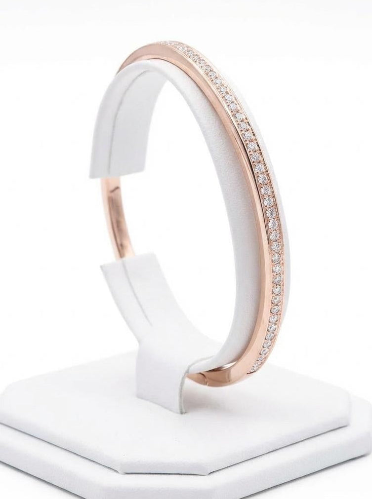 Rose Gold tennis bangle bracelet