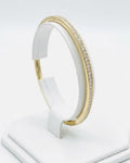 Gold tennis bangle bracelet