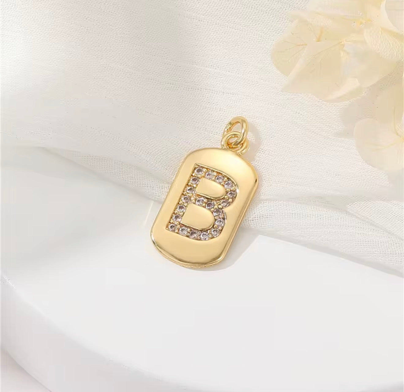 Initial Charm Pendant