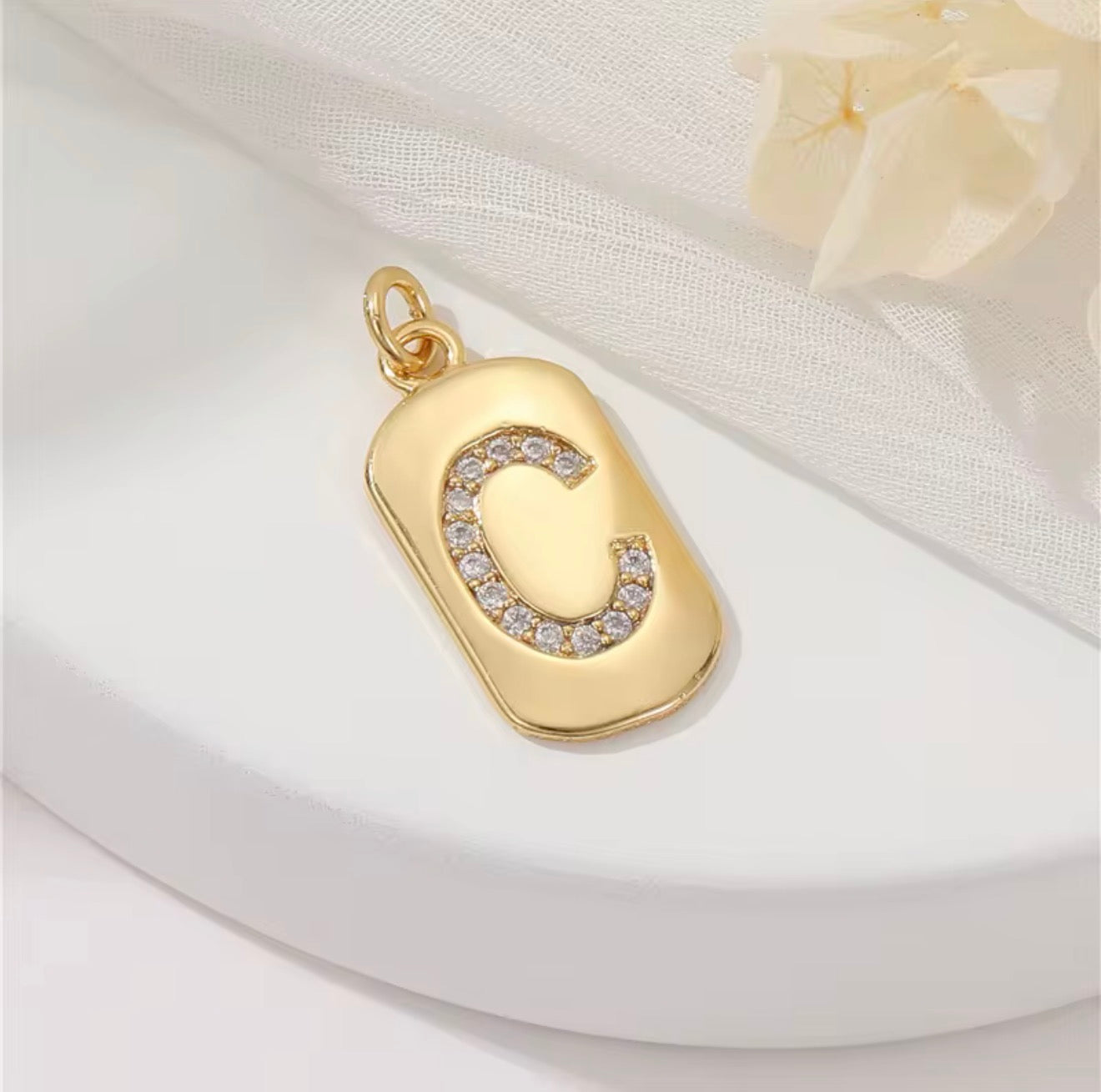 Initial Charm Pendant
