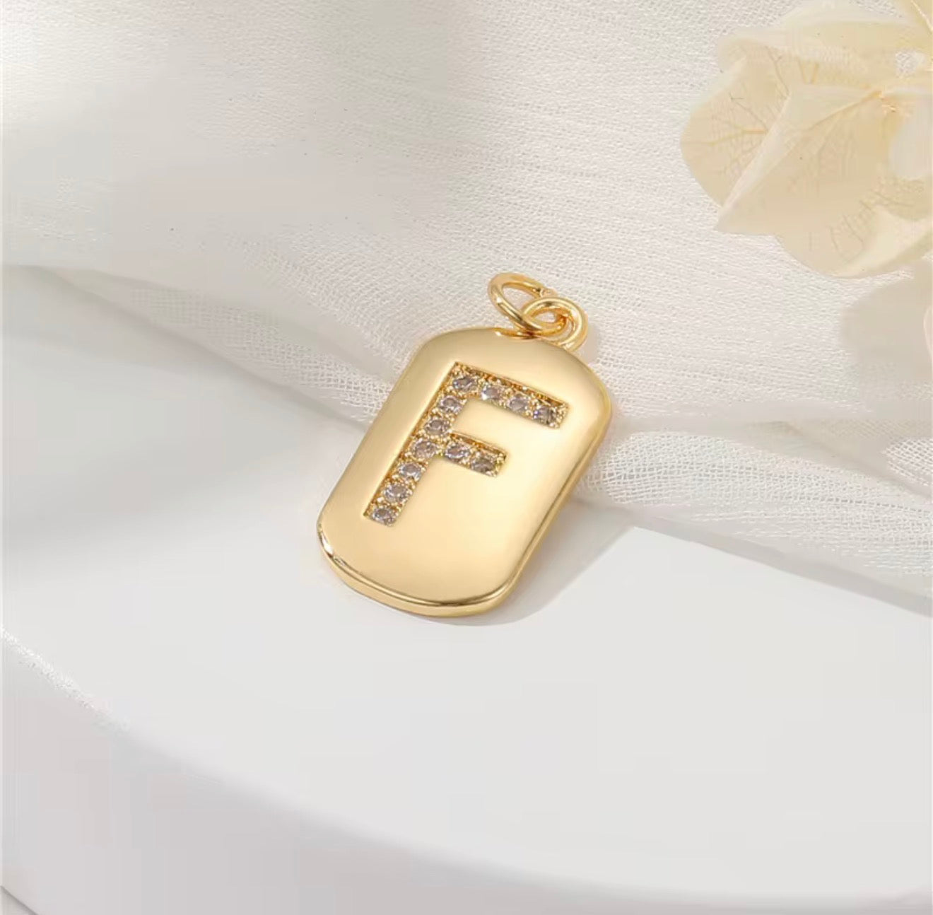 Initial Charm Pendant
