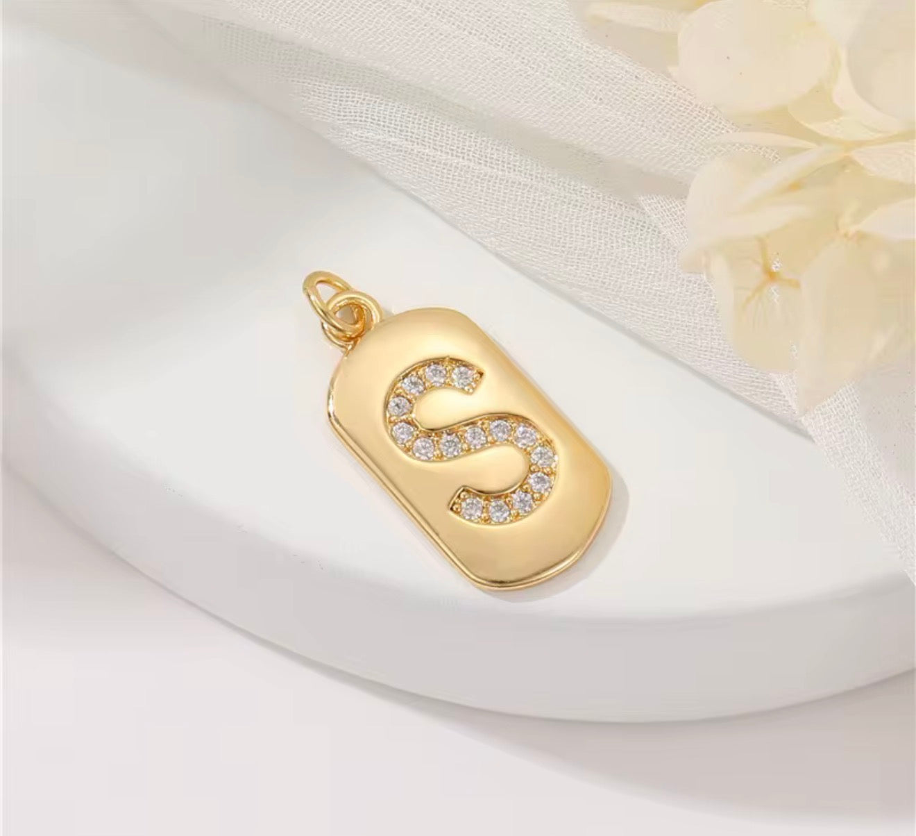 Initial Charm Pendant
