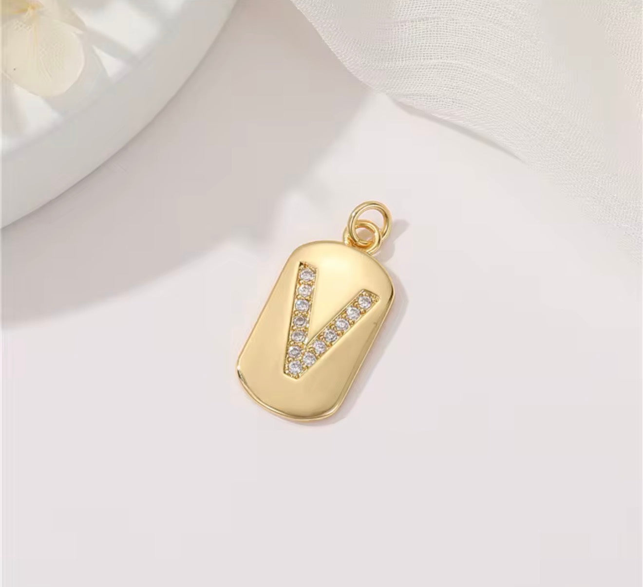 Initial Charm Pendant